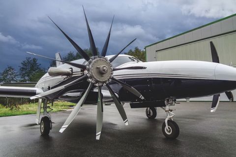 Die Anzahl der Blätter führt zu einem etwas bizarrem Aussehen der Propeller.
