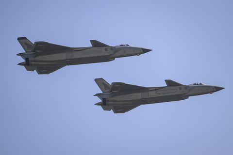 Bei einer Übung vor Taiwan sind zahlreiche chinesische Kampfflugzeuge in den Luftraum Taiwans eingedrungen (Symbolbild)