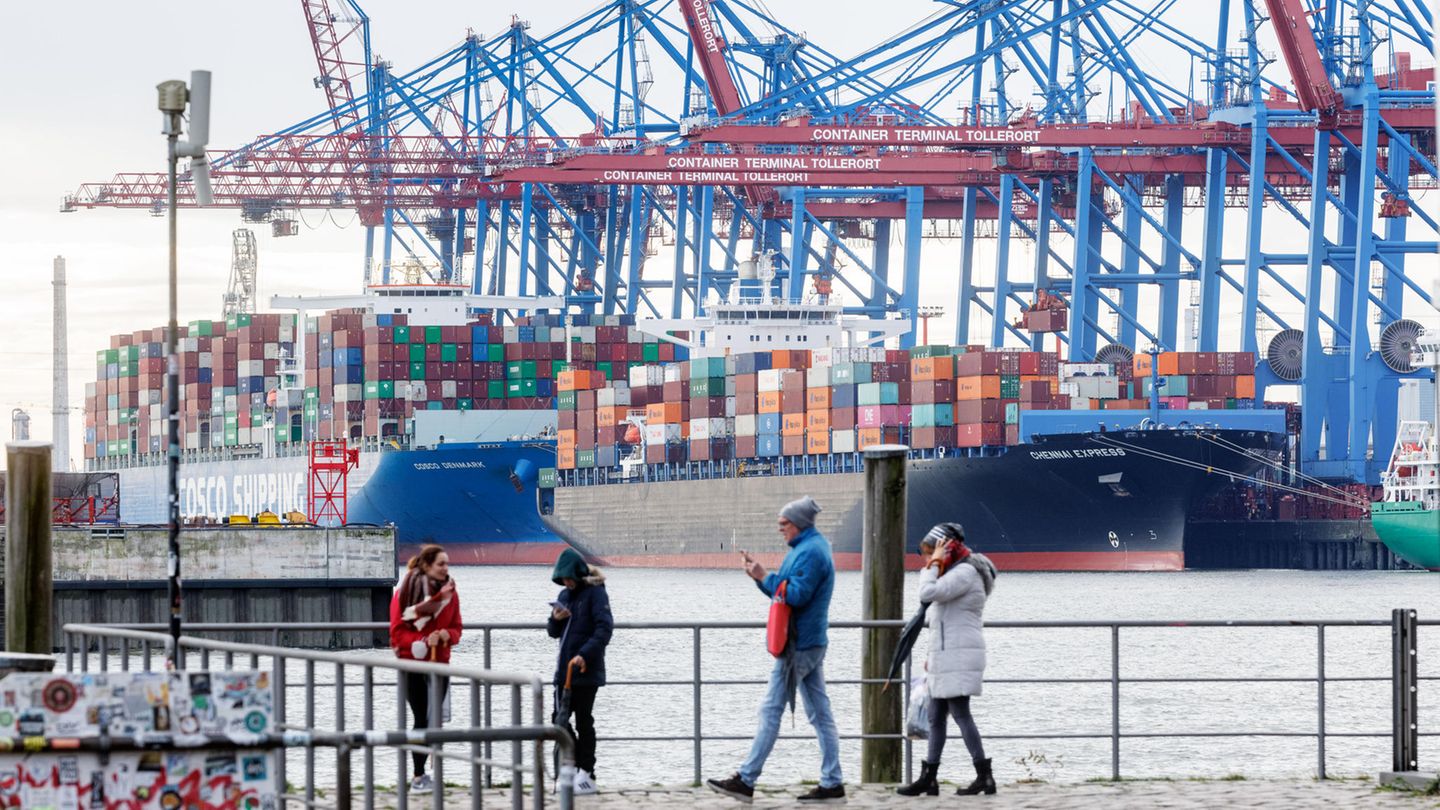 Peter Zeihan Hafen Hamburg Globalisierung Containerschiffe am Hamburger Hafen