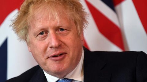 Boris John son vor UK-Flagge