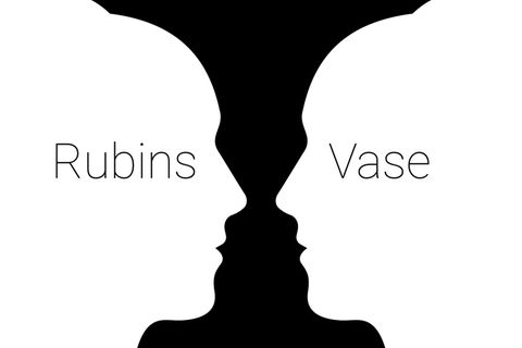 Optische Täuschung: Sehen Sie eine Vase oder Gesichter? (Video)