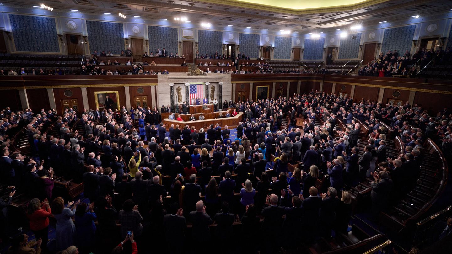 US-Repräsentantenhaus während Rede des ukrainischen Präsidenten Wolodymyr Selenskyj