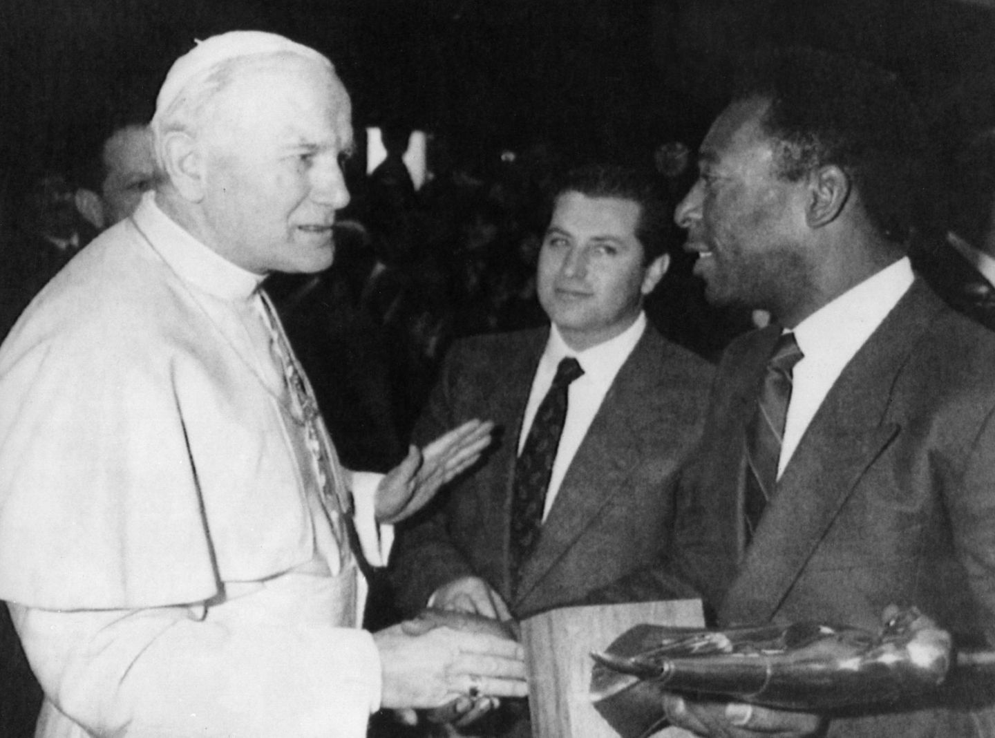 Pelé mit Papst Johannes Paul II.