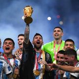 Argentinies Mannschaft jubelt nach WM-Sieg