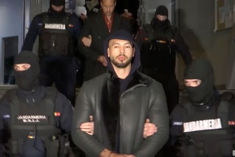 Andrew Tate bei seiner Festnahme