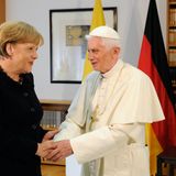 Angela Mewrkel und Papst Benedikt XVI.