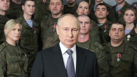 Russlands Präsident Wladimir Putin bei seiner Neujahrsansprache
