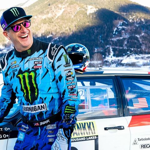 Ken Block mit dem ebenfalls legendären Audi Quattro