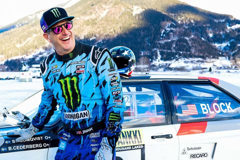 Ken Block mit dem ebenfalls legendären Audi Quattro