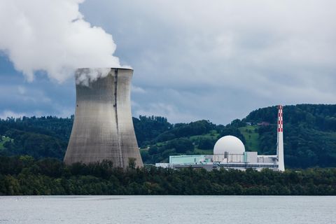 Das Atomkraftwerk Leibstadt im gleichnamigen Ort im Kanton Aargau