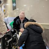 Patientin auf dem Flur