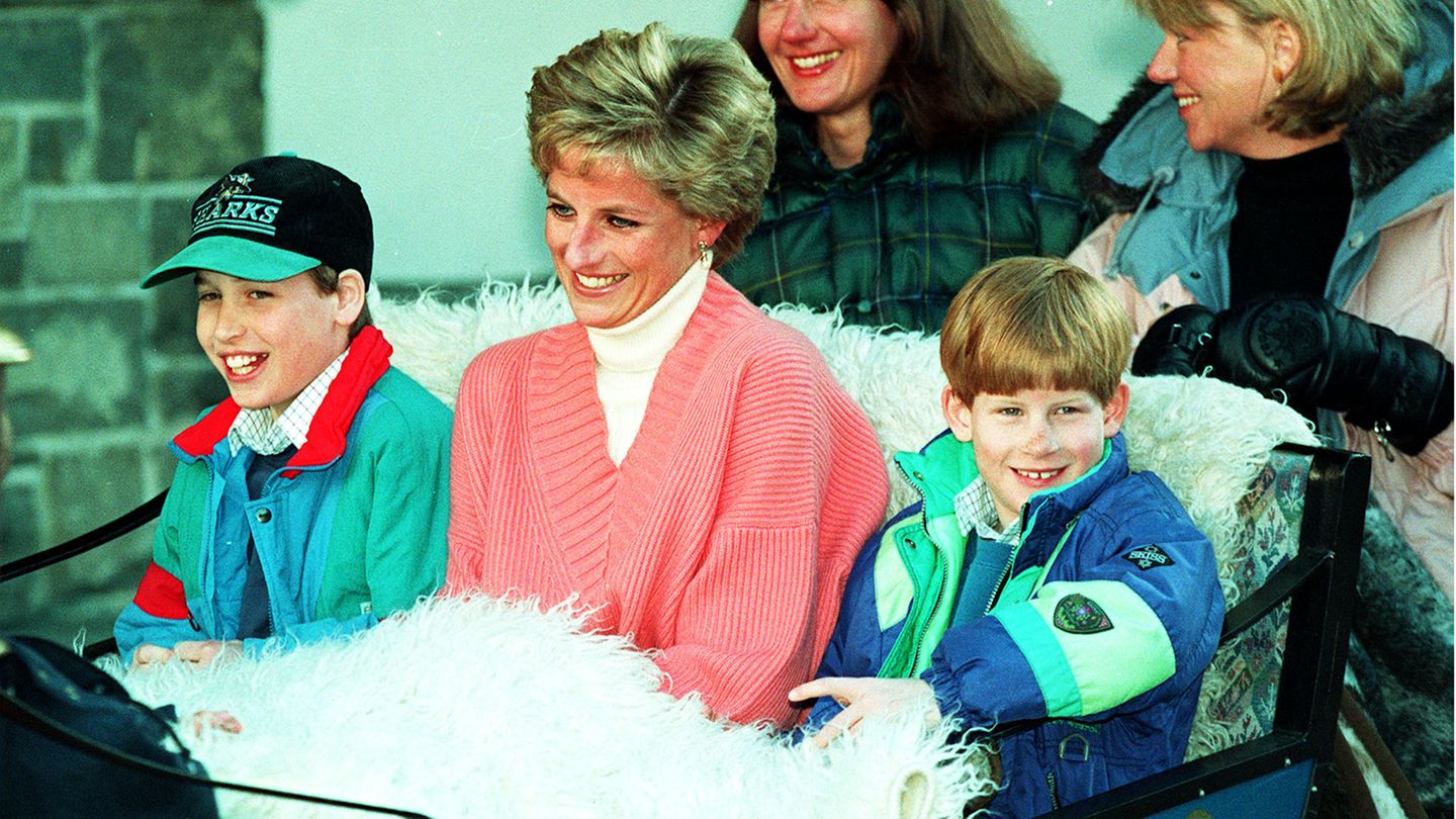 Prinz William, Prinzessin Diana und Prinz Harry
