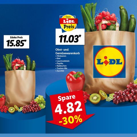 Lidl-Werbung gegen den "Edeka Preis"