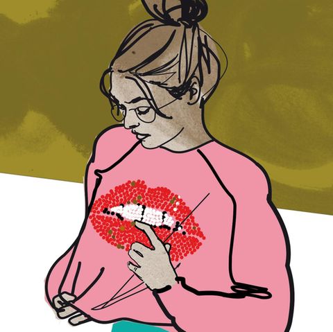 Illustration einer jungen Patientin