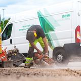 Aufbau der BayWa Ladetankstelle