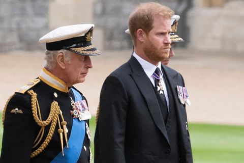 König Charles III. und Prinz Harry