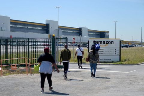 Ein Amazon-Lager in Frankreich