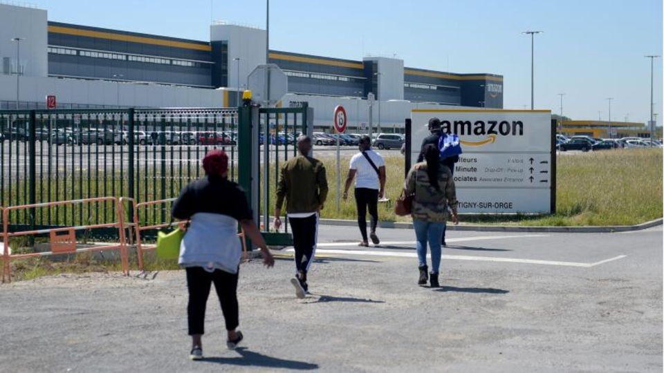 Ein Amazon-Lager in Frankreich