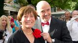 Rosi Mittermaier war mit ihrem Mann regelmäßig bei den Wagner-Festspielen in Bayreuth zu Gast (hier eine Aufnahme von 2015).  Sie engagierte sich mit viel Einsatz für Gesundheit und Bewegung. Sie war Schirmherrin der Deutschen Kinderrheuma-Stiftung und Botschafterin der Initiative gegen Knochenschwund.