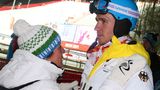 Felix Neureuther wurde selbst ein erfolgreicher Slalom-Fahrer und so tauchte Rosi Mittermaier auch später an den Ski-Pisten auf, um die Rennen ihres Sohnes zu verfolgen. Hier ist sie mit Felix bei den Olympischen Winterspielen 2014 in Sotschi zu sehen. Der Sohn wurde Weltmeister mit der Mannschaft, holte WM-Silber und WM-Bronze im Einzel.