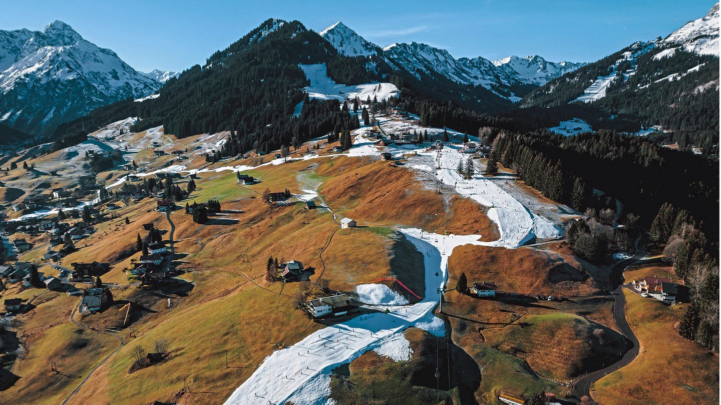 Kaum Schnee in den Alpen