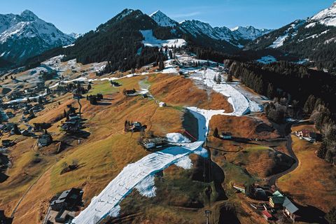 Kaum Schnee in den Alpen