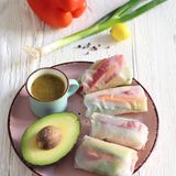 Sommerrollen mit Erdnusssauce