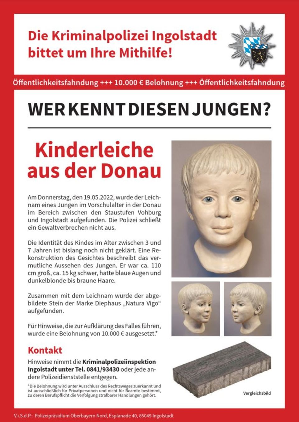 Die Polizei verbreitete das Fahndungsplakat unter anderem in Bahnhöfen und in sozialen Netzwerken