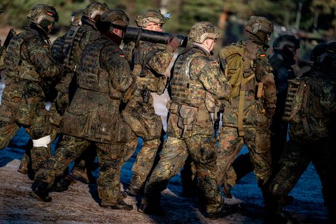 Soldaten der Bundeswehr bei einer Vorführung