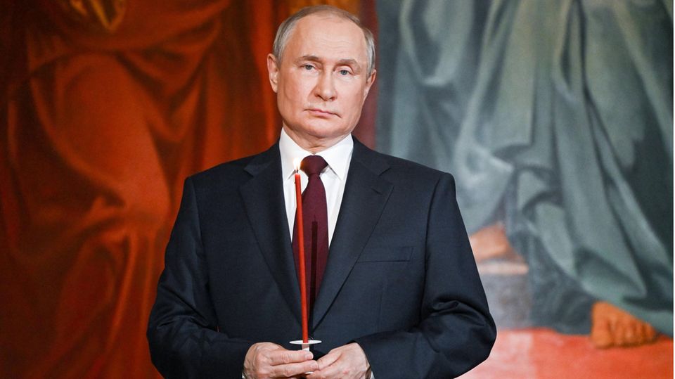 Vladimir Putin en la Misa de Pascua