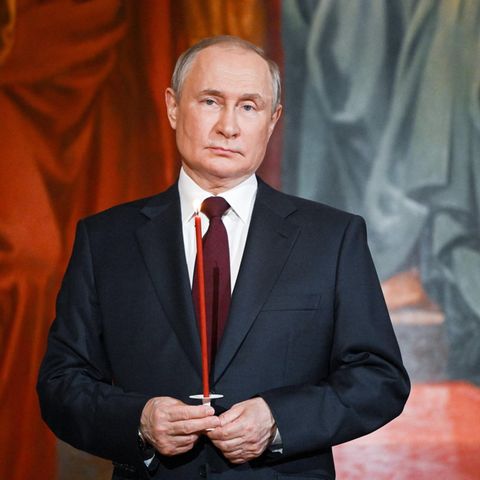 Wladimir Putin bei einem Gottesdienst zu Ostern