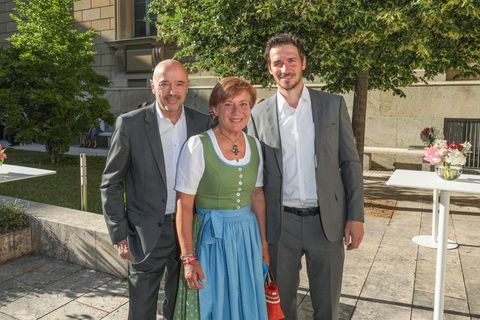 Rosi Mittermaier mit Ehemann Christian Neureuther und Sohn Felix Neureuther