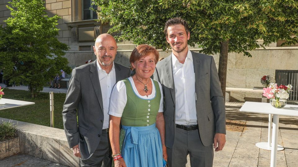 Rosi Mittermaier mit Ehemann Christian Neureuther und Sohn Felix Neureuther