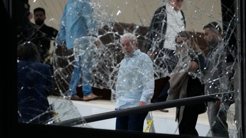 Präsident Lula im Planalto-Palas Präsident Lula im Planalto-Palas