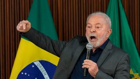 Luiz Inacio Lula da Silva, Präsident von Brasilien, spricht während eines Treffens mit Gouverneuren