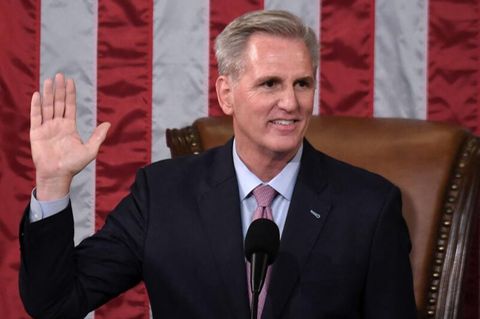 Endlich darf er den Hammer schwingen: der republikanische Sprecher Kevin McCarthy