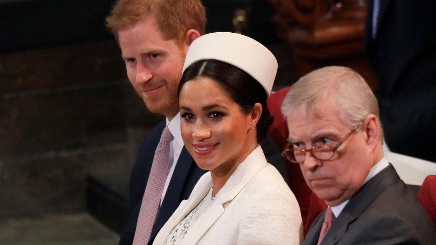 Prince Harry, Duchess Meghan and Prince Andrew