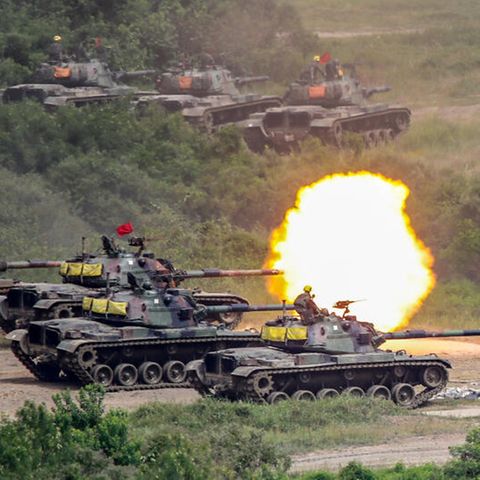 China Taiwan Konflikt: Chinesische Panzer