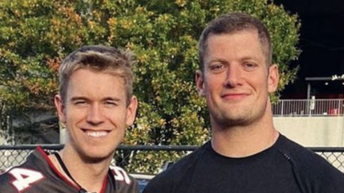 Carl Nassib: First openly gay NFL player shows with partner