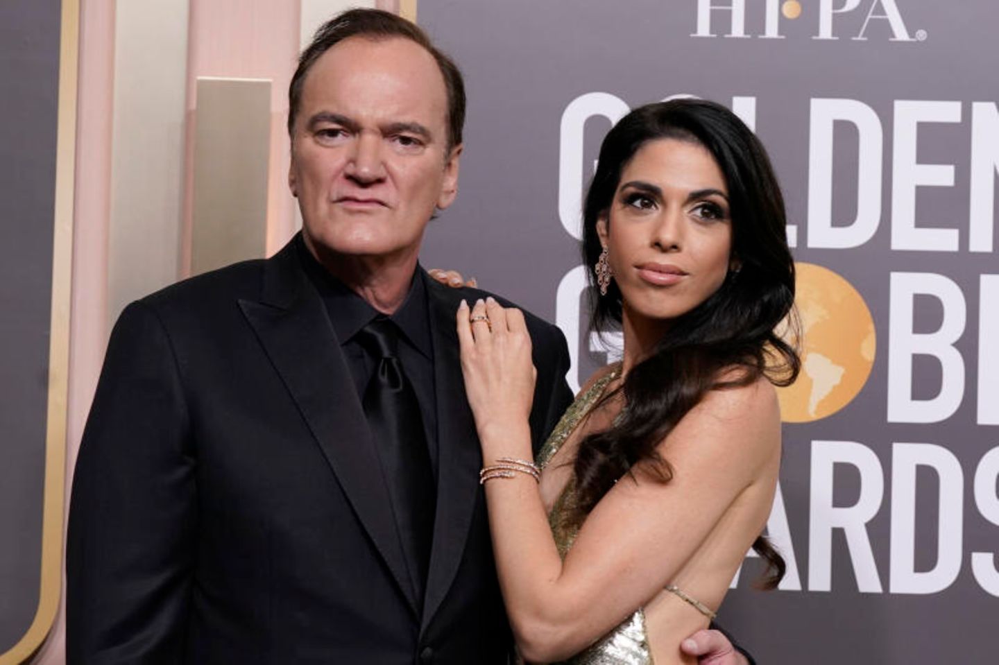Quentin Tarantino (l) und Daniella Pick