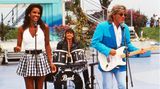 Blue System mit Nadja Naddel Abd el Farrag und Dieter Bohlen bei einem Auftritt 1992