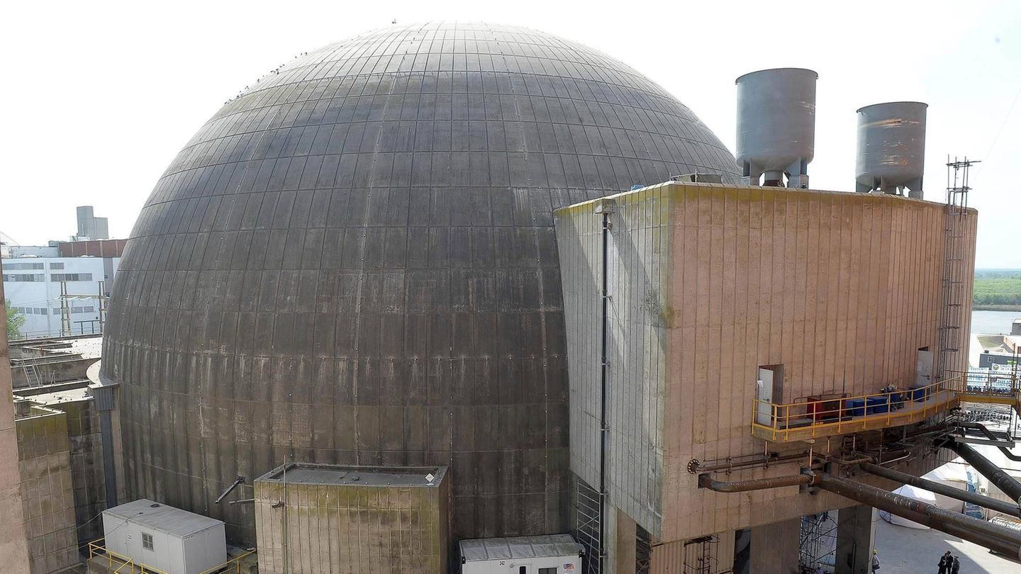 Blick auf einen Reaktor des argentinischen Atomkraftwerks Atucha