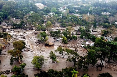 Schneise der Verwüstung: Mindestens 17 Menschen sind bei den Unwettern im kalifornischen Montecito ums Leben gekommen