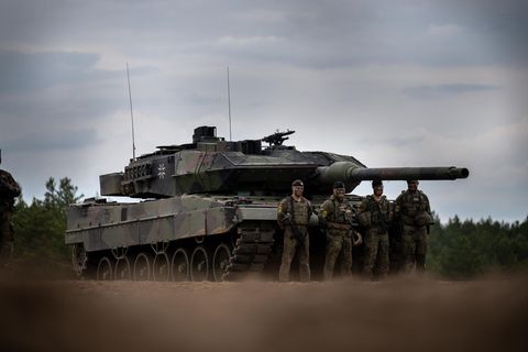 "Leopard 2"-Kampfpanzer der Bundeswehr in Litauen