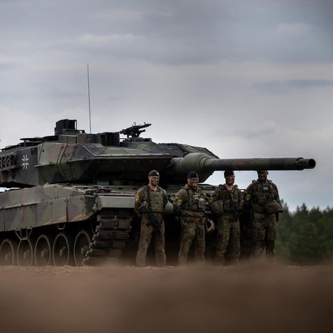 "Leopard 2"-Kampfpanzer der Bundeswehr in Litauen