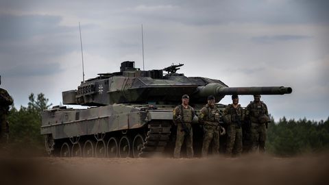 "Leopard 2"-Kampfpanzer der Bundeswehr in Litauen