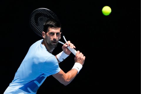 Novak Djokovic beim Training für die Australian Open in Melbourne