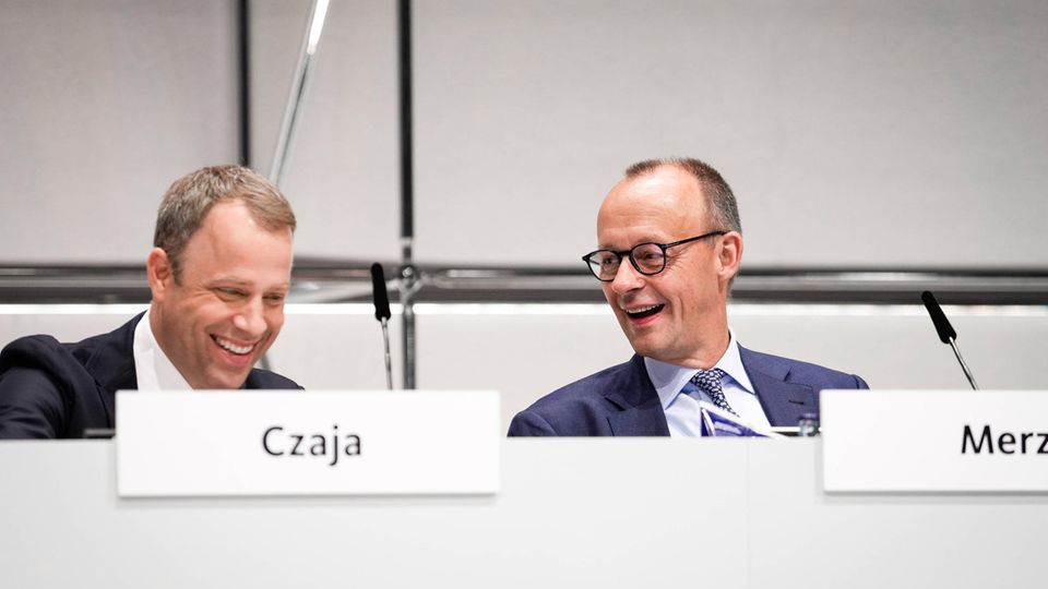 CDU-Generalsekretär Mario Czaja und CDU-Chef Friedrich Merz
