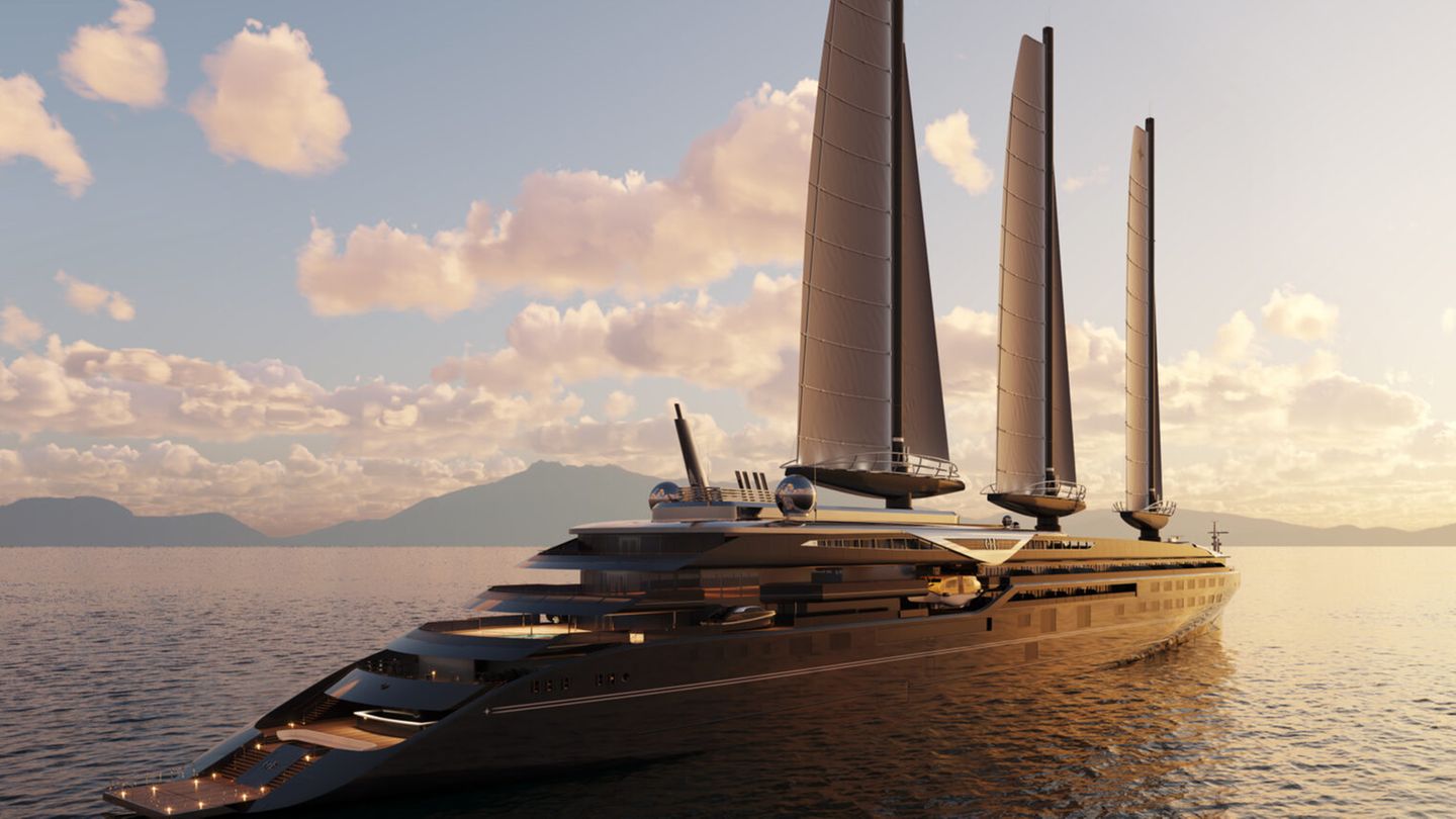 Muss sich vor niemandem verstecken: So soll die größte Segelyacht der Welt aussehen.
