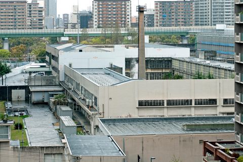 Ein Gefängnis in Osaka, Japan. 